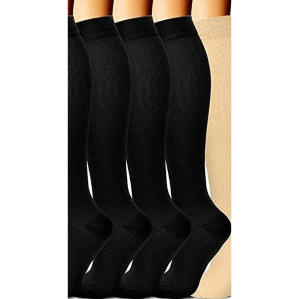 Compression Socks Circulation 1520 Mmhg 4 Pairs Black